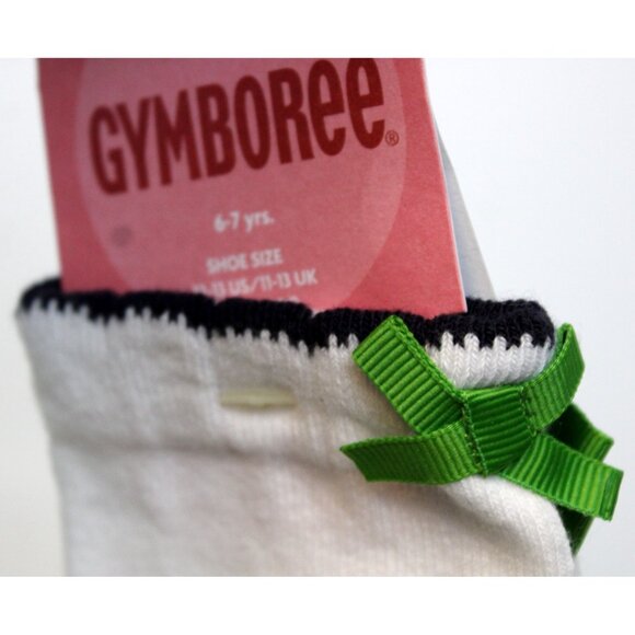 NWT 2004 Gymboree Dandelion Wishes White Ankle Socks Scallop Edge Bow sz 12-13 - Picture 5 of 6